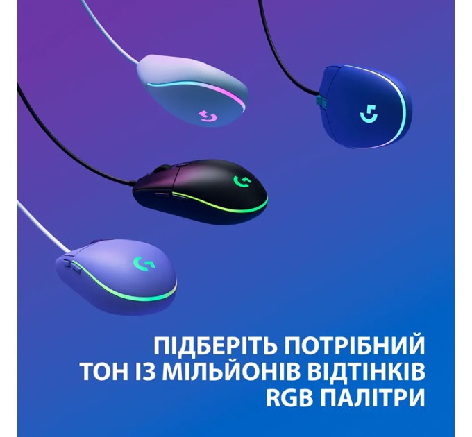 Мышь USB G102 Lightsync, синя Logitech (910-005801)
