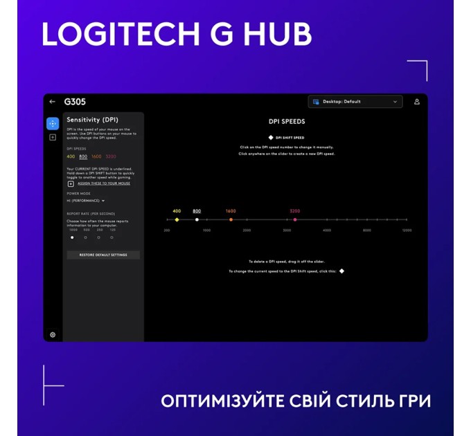 Миша бездротова G305 Lightspeed, лілова Logitech (910-006022)