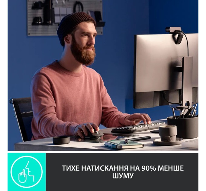 Миша бездротова MX Master 3S Performance, світло-сіра Logitech (910-006560)