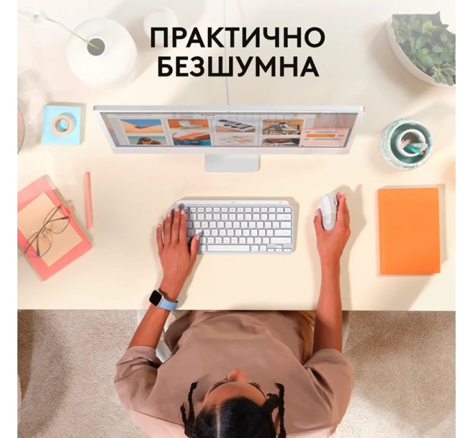 Миша бездротова Lift для Mac Vertical Ergonomic, біла Logitech (910-006477)