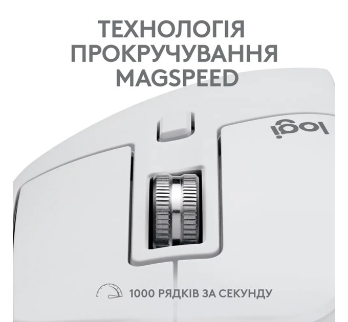 Миша бездротова MX Master 3S для Mac Performance, світло-сіра Logitech (910-006572)