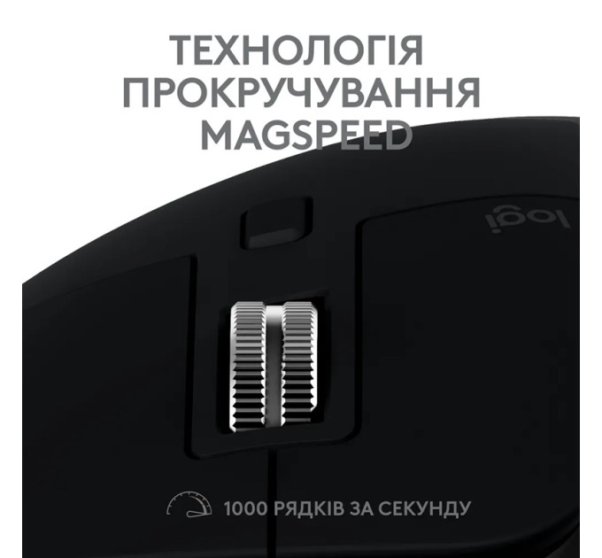 Миша бездротова MX Master 3S для Mac Performance, Space Grey Logitech (910-006571)