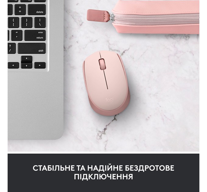 Миша бездротова M171, рожева Logitech (910-006865)