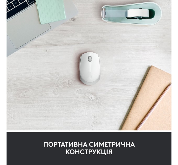 Миша бездротова M171, біла Logitech (910-006867)