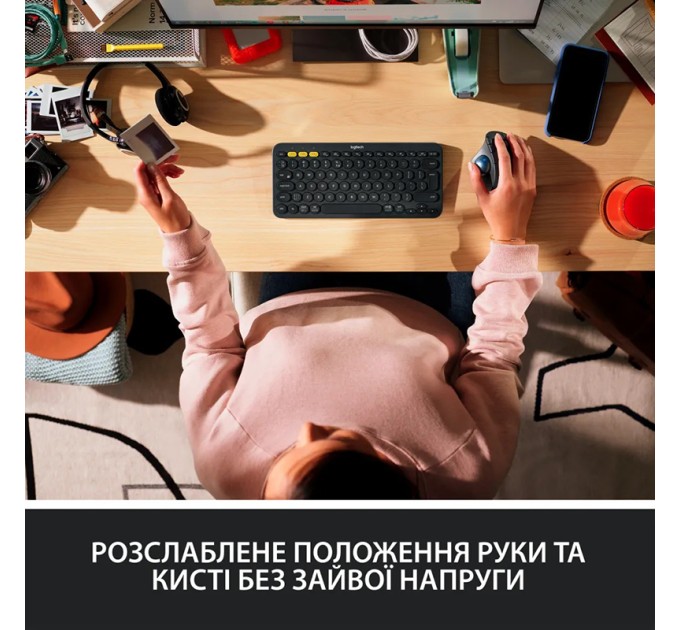 Миша бездротова Ergo M575 for Business Trackball, графітова Logitech (910-006221)
