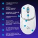 Миша бездротова WL/BT G309 Lightspeed, біла Logitech (910-007207)