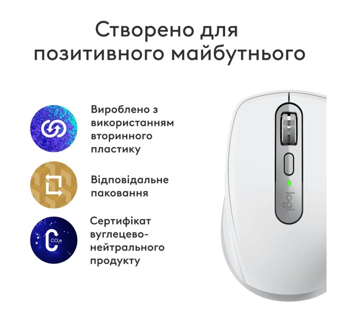 Миша бездротова MX Anywhere 3S для Mac, світло-сіра Logitech (910-006946)