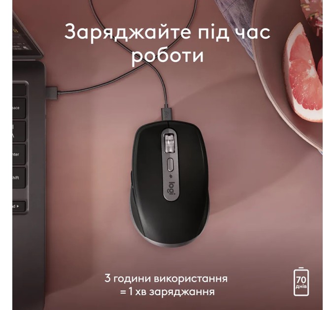 Миша бездротова MX Anywhere 3S для Mac, Space Grey Logitech (910-006947)