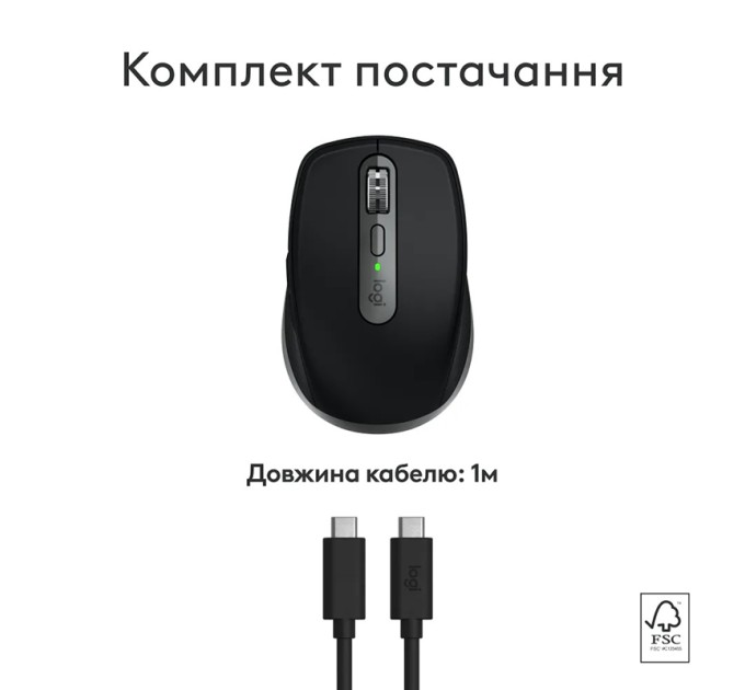 Миша бездротова MX Anywhere 3S для Mac, Space Grey Logitech (910-006947)