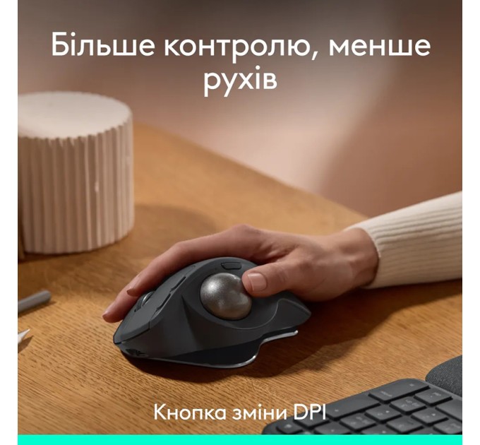 Миша бездротова MX Ergo S Trackball, графітова Logitech (910-007260)