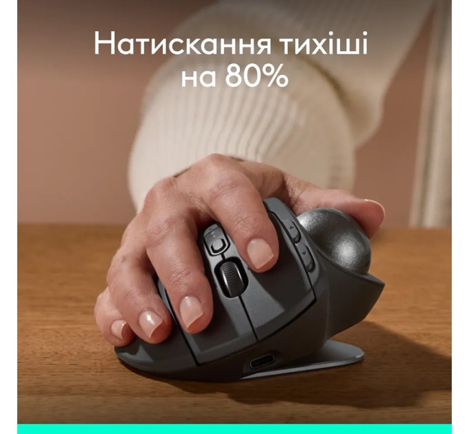 Миша бездротова MX Ergo S Trackball, графітова Logitech (910-007260)