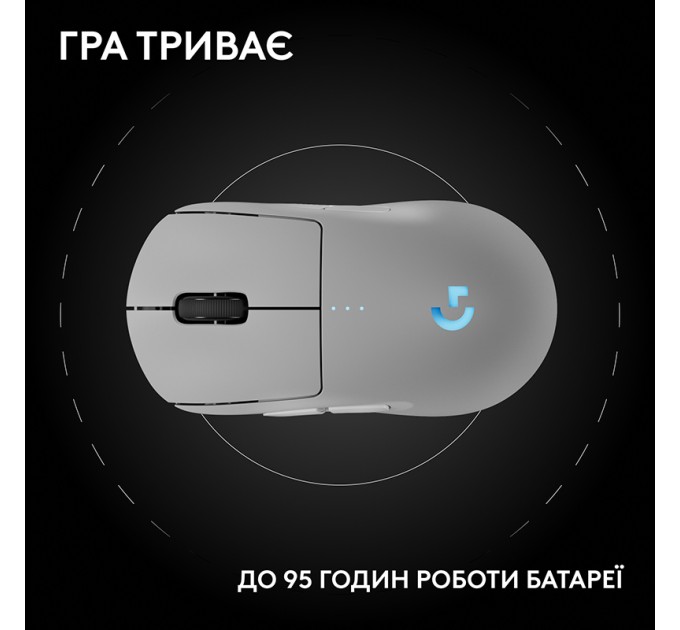 Миша бездротова G Pro 2 Lightspeed, біла Logitech (910-007302)