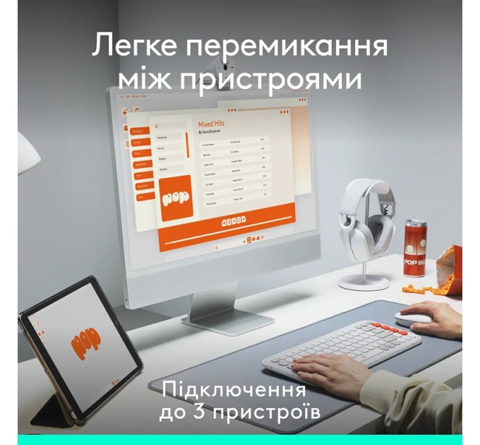 Миша бездротова POP with Emoji, графітова Logitech (910-007412)