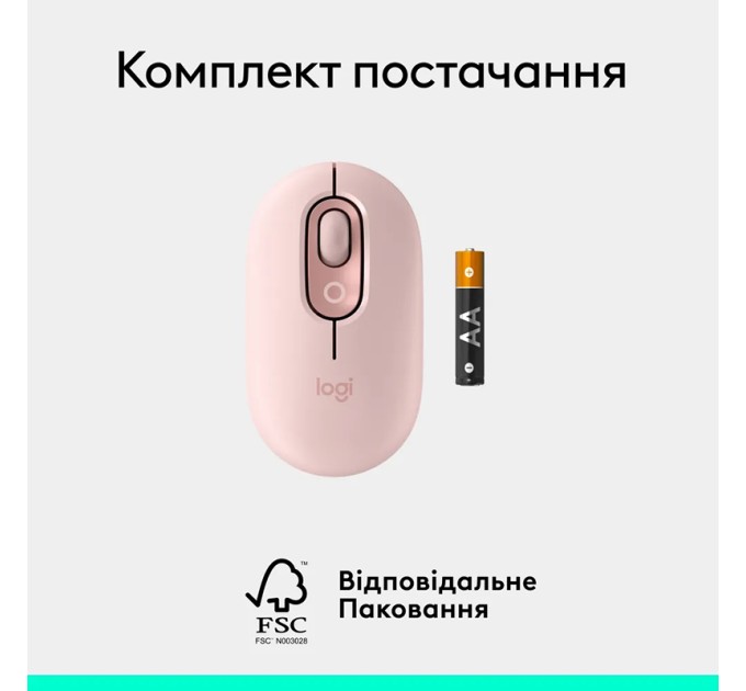 Миша бездротова POP with Emoji, рожева Logitech (910-007413)