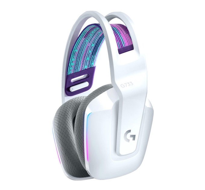 Гарнітура бездротова ігрова G733 Lightspeed, RGB, біла Logitech (981-000883)