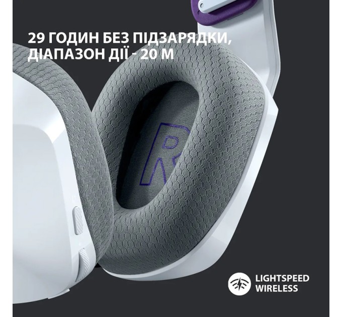 Гарнітура бездротова ігрова G733 Lightspeed, RGB, біла Logitech (981-000883)