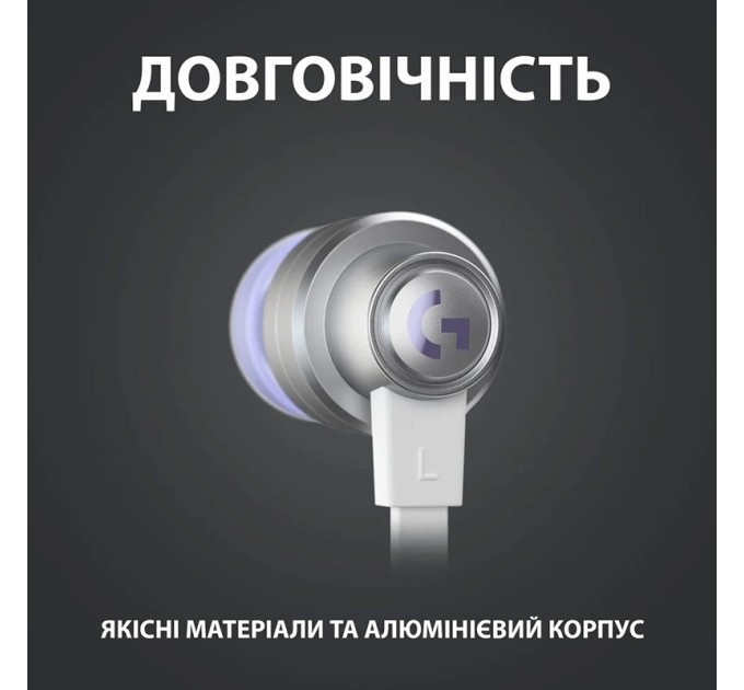 Навушники дротові ігрові G333, білі Logitech (981-000930)