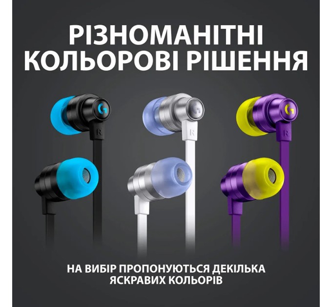 Навушники дротові ігрові G333, білі Logitech (981-000930)