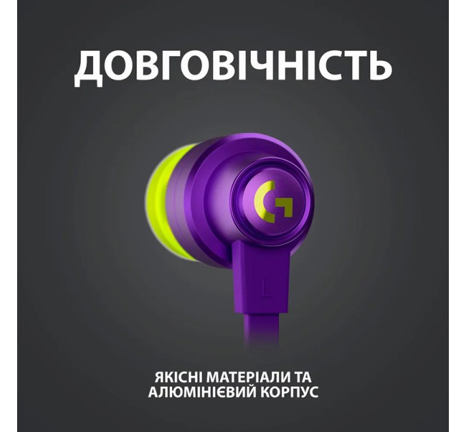Навушники дротові ігрові G333, фіолетові Logitech (981-000936)