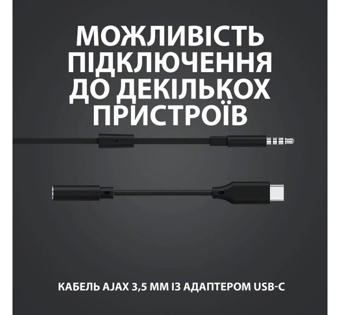 Навушники дротові ігрові G333, чорні Logitech (981-000924)
