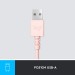 Гарнітура USB H390, рожева Logitech (981-001281)