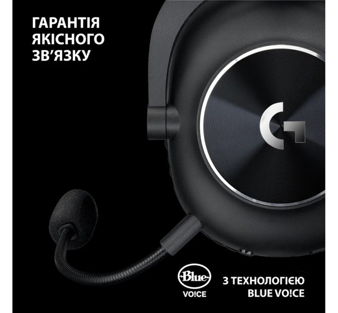 Гарнітура бездротова ігрова G Pro X2 Lightspeed, чорна Logitech (981-001263)