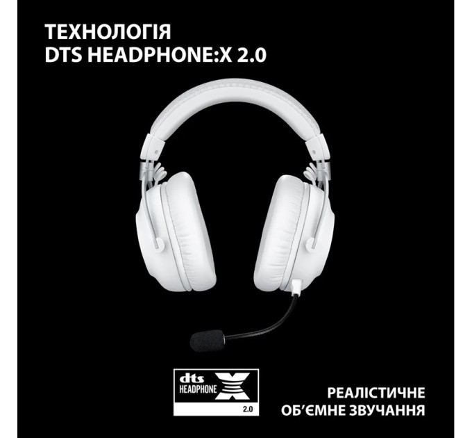 Гарнітура бездротова ігрова G Pro X2 Lightspeed, біла Logitech (981-001269)