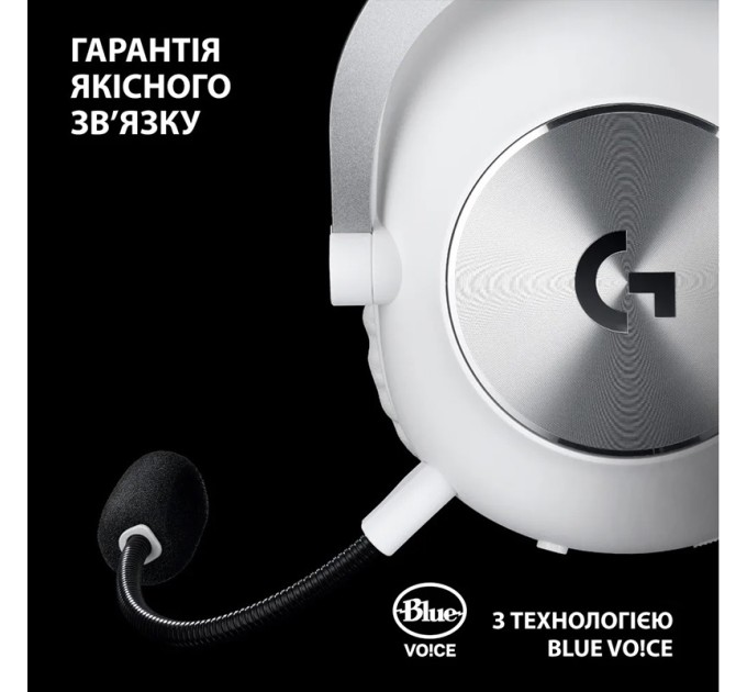 Гарнітура бездротова ігрова G Pro X2 Lightspeed, біла Logitech (981-001269)