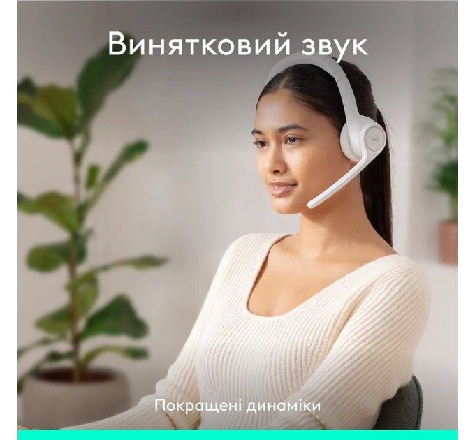 Гарнітура бездротова Zone 300, біла Logitech (981-001417)
