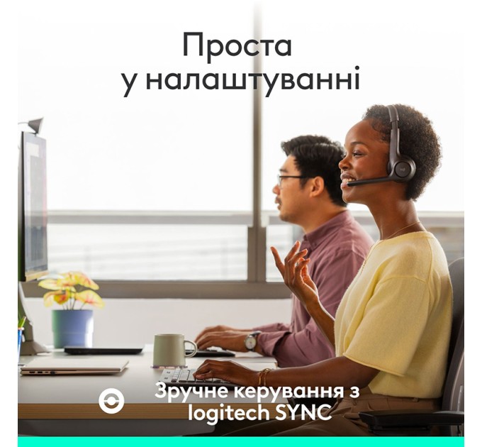 Гарнітура бездротова Zone 305 Midnight UC, чорна Logitech (981-001453)