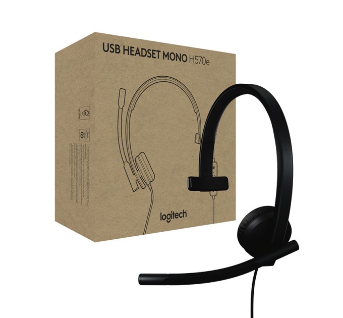 Гарнтура USB-A H570e Corded Mono Teams, чорна Logitech (981-001426)