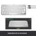 Клавіатура бездротова MX Keys Mini Illuminated, UA, світло-сіра Logitech (920-010499)