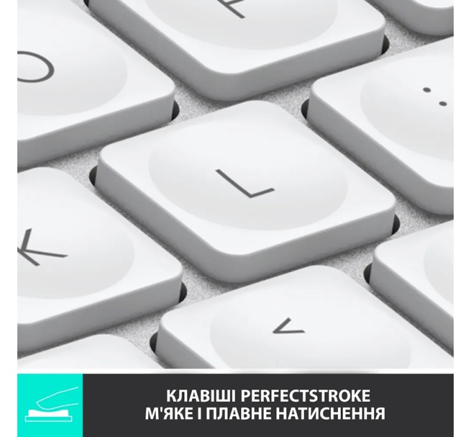 Клавіатура бездротова MX Keys Mini Illuminated, UA, світло-сіра Logitech (920-010499)