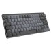 Клавіатура бездротова механічна MX Mini Minimalist, UA, графітова Logitech (920-010780)