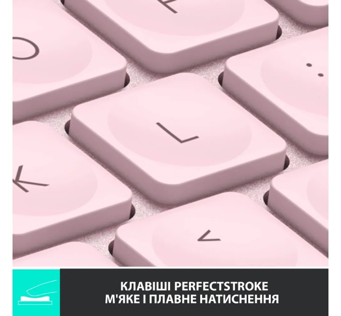Клавіатура бездротова MX Keys Mini Illuminated, UA, рожева Logitech (920-010500)