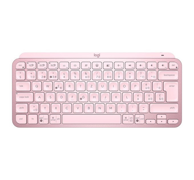 Клавіатура бездротова MX Keys Mini Illuminated, UA, рожева Logitech (920-010500)