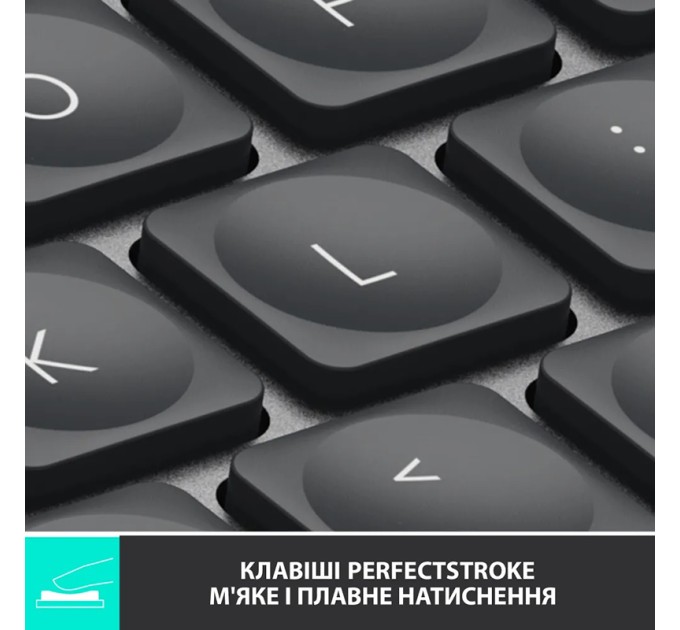 Клавіатура бездротова MX Keys Mini Illuminated, UA, графітова Logitech (920-010498)