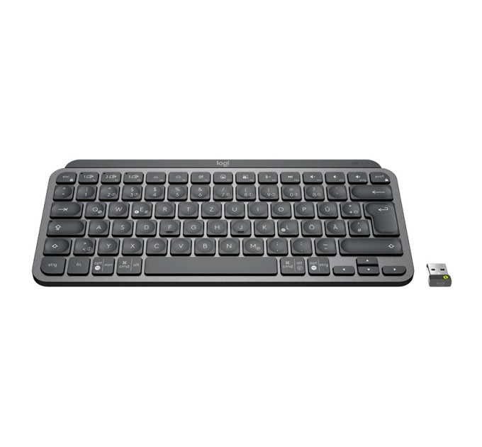 Клавіатура бездротова MX Keys Mini Illuminated, UA, графітова Logitech (920-010498)