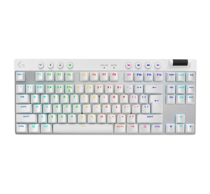 Клавіатура бездротова G Pro X TKL Lightspeed Tactile, UA, біла Logitech (920-012148)