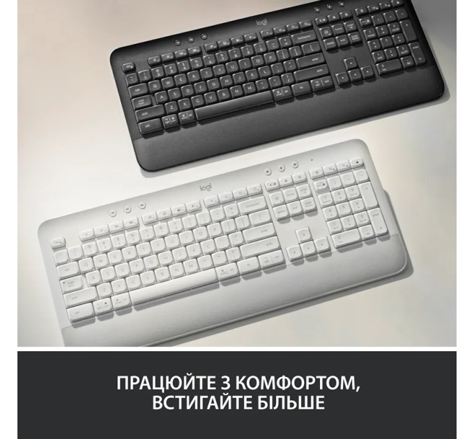 Клавіатура бездротова WL/BT Signature K650, UA, графітова Logitech (920-010945)