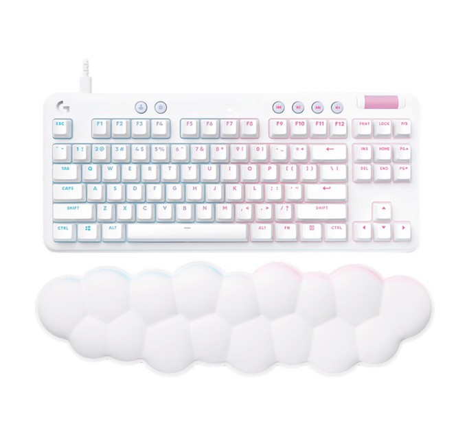 Клавіатура USB ігрова G713 Aurora GX Brown, UA, біла Logitech (920-010422)