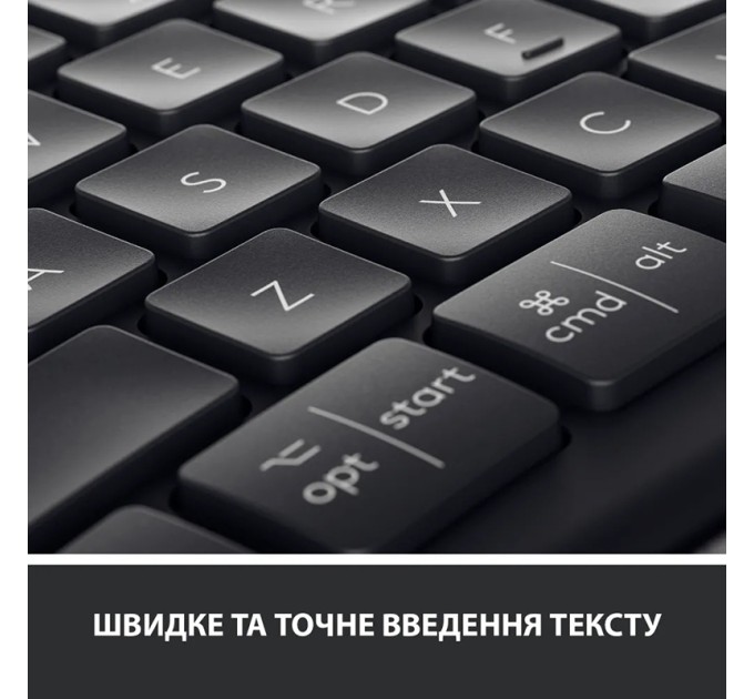 Клавіатура бездротова Ergo K860, UA, чорна Logitech (920-010108)