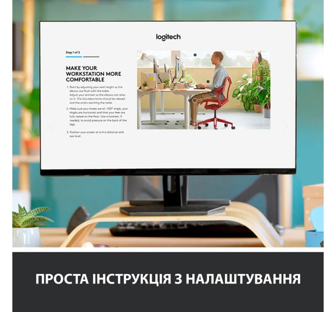 Клавіатура бездротова Ergo K860, UA, чорна Logitech (920-010108)