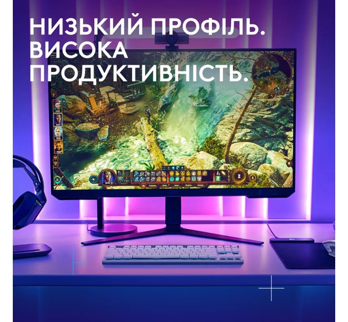 Клавіатура бездротова G515 TKL Lightspeed Tactile, UA, біла Logitech (920-012539)