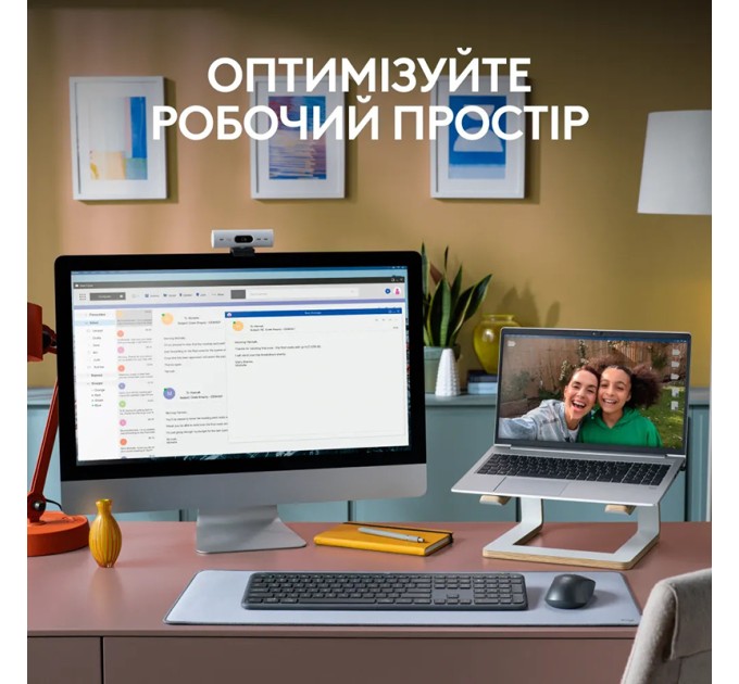 Клавіатура бездротова K950, UA, біла Logitech (920-012466)