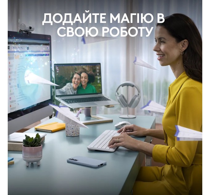 Клавіатура бездротова K950, UA, біла Logitech (920-012466)