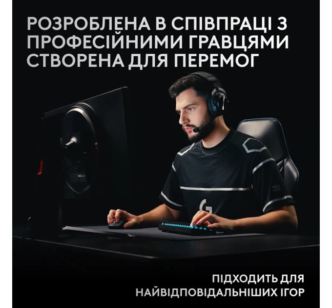 Клавіатура бездротова G Pro X 60 Lightspeed GX Tactile, UA, чорна Logitech (920-011911)