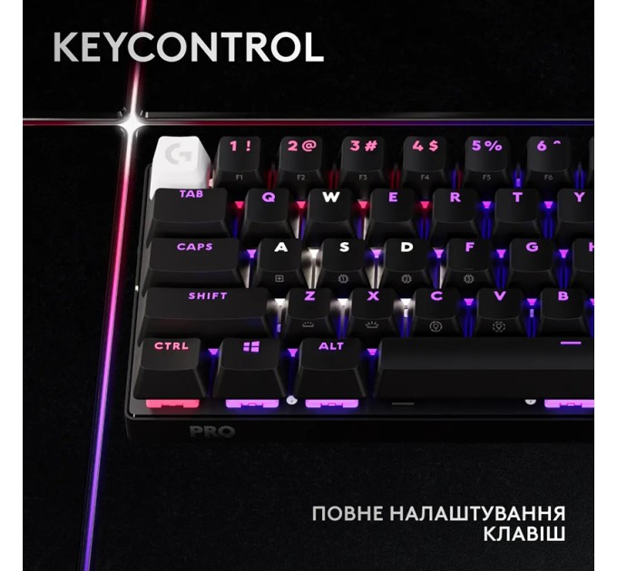 Клавіатура бездротова G Pro X 60 Lightspeed GX Tactile, UA, чорна Logitech (920-011911)