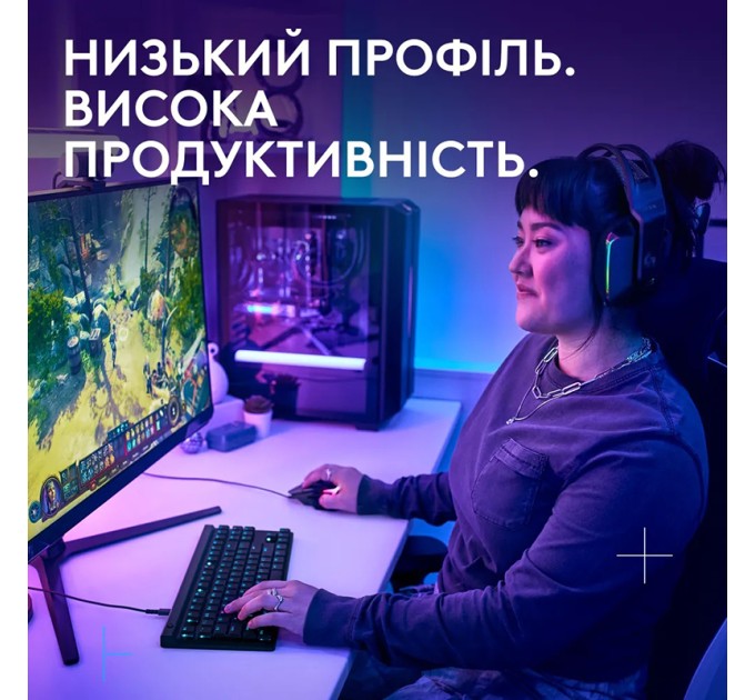 Клавіатура USB G515 TKL Switch-Tactile, UA, чорна Logitech (920-012872)