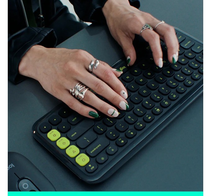 Клавіатура бездротова POP Icon Keys, UA, лілова Logitech (920-013074)